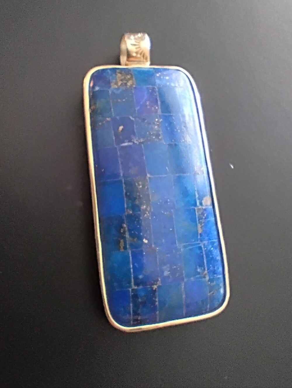 DTR Opal and Lapis Mosaic Sterling Silver Reversible Pendant, Jay King - Picture 9 of 9